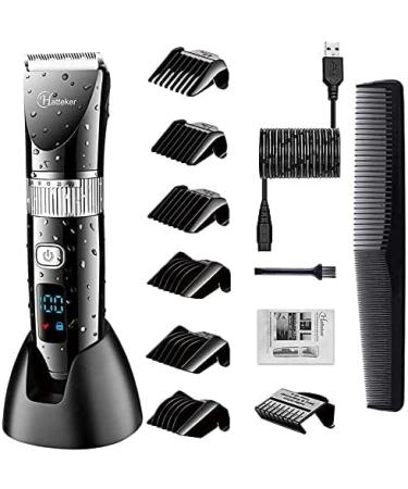 Hatteker Cordless Hair Trimmer Pro Hair Clippers Beard Trimmer for Men Haircut Kit Cordless USB Rechargeable Waterproof