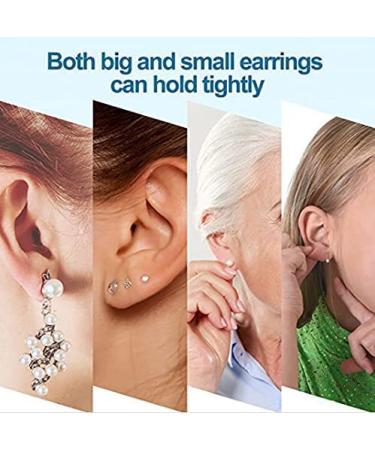 18K Gold Silicone Earring Backs for Heavy Earrings - Secure Locking, Hypoallergenic, Soft Clear Backs for Adults & Kids - Buy Online on SooperMarket.com