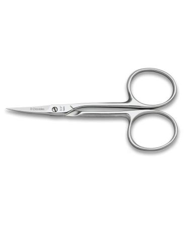3 Carnations Silver 9 cm (3.5") Curved Embroidery Scissors 3.5" Carbon Steel Curved 9 cm (3 5")