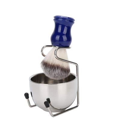 3PC Beard Shaving Set - Men's Razor Brush Bowl & Stainless Steel Stand | Soft Bristles & Durable Design - Buy Online on SooperMarket.com