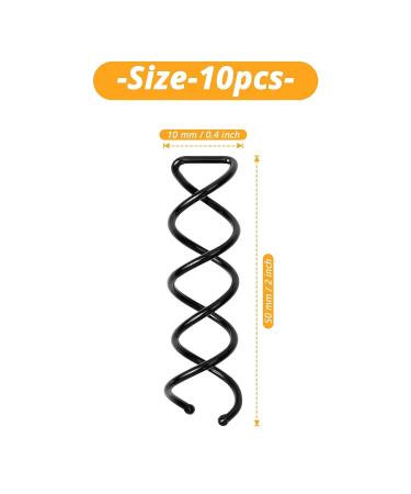 DEFUTAY 10PC Spiral Hair Pins - Corkscrew Spin Pins for Women Hair Style DIY - Buy Online on SooperMarket.com