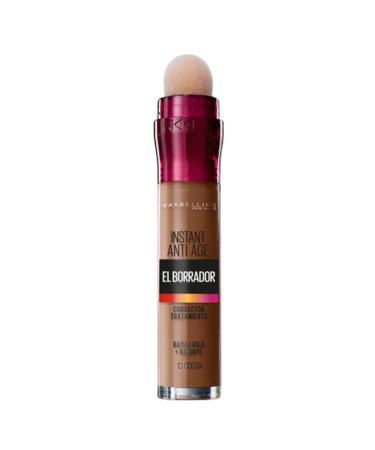 Maybelline New York Borrador Ojos Tono 13 Cocoa Corrector de Ojeras Bolsas e Imperfecciones Pieles Muy Oscuras - 6ml 13 Cocoa 1 piece (1 Pack)