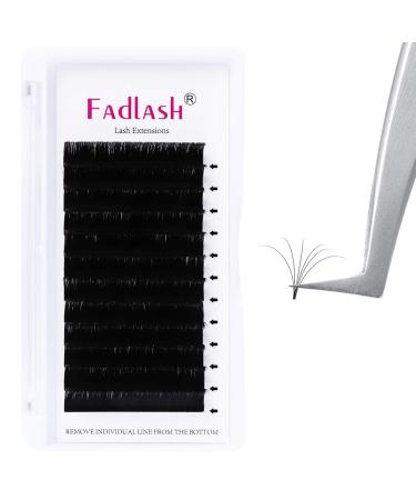 Fadlash Easy Fan Lashes D Curl 0.05 21mm Single Lashes Russian Lashes Natural Look Self Fanning Eye Lashes Automatic Blooming Russian Eyelashes Extensions(0.05-D-21) 21 mm 0.05-D