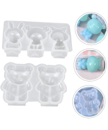 FELTECHELECTR 2pcs Doll Cartoon Ornaments Adorable Rabbit Molds Pendants Dessert Earring Shape Coaster Crystal - Buy Online on SooperMarket.com