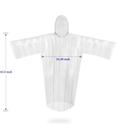 Saiweynee Transparent Disposable Rain Ponchos for Adults - Pack of 5 | Waterproof Emergency Gear for Outdoor Activities and Theme Park Visits - Buy Online on SooperMarket.com