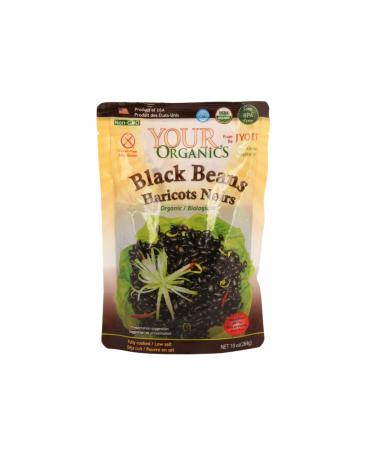 Your Organics Black Beans by Jyoti - 6 x 10 oz Pouches, All Natural, Gluten Free, Vegan, NON GMO, BPA Free, Product of USA - Buy Online on SooperMarket.com