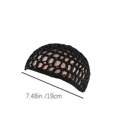 3PCS Mesh Crochet Hair Nets for Women - Short, Thick Cap for Night Sleeping (Blue Black Pink) - Buy Online on SooperMarket.com
