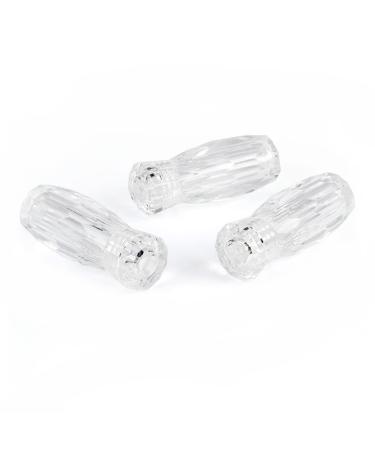 SANWOOD 3pcs Nail Bottle Leak Proof Transparent Bottle Glitter Micro Beads Caviar Decoartion Box for Home Use White