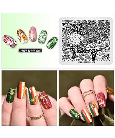 Christmas Theme Nail Art Stamping Plate - DIY Manicure Print Tool - Buy Online on SooperMarket.com