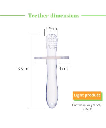 Baby Teething Toys - Mushroom Teether Toy Silicone Brush Ring (X2) - Buy Online on SooperMarket.com