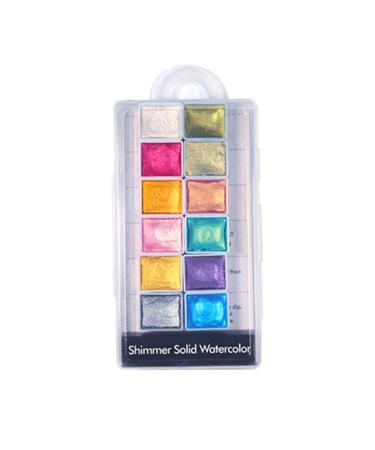 Nail Shiimmer Powder Manicure Solid Pearlescent Pigment Nail Art Dyeing Powder 12Colors nail chrome powder
