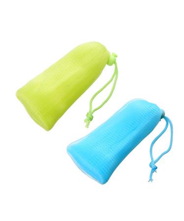 2-piece set Colorful Peeling Mesh Bag with Air Cushion Net Foam Mesh Bag