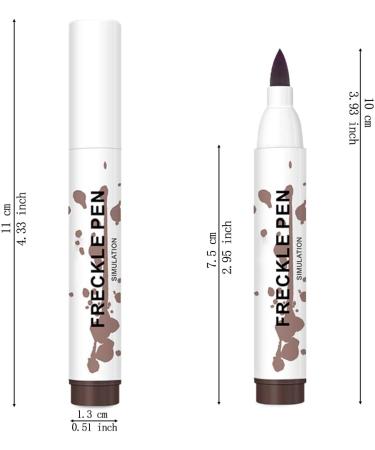 Freckle Pen Ksndurn 4PCS Freckle Makeup Pen Set - Natural Makeup (Dark Brown and Light Brown) - Buy Online on SooperMarket.com