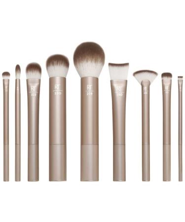 Real Techniques Au Naturale Makeup Brush Kit  For Foundation  Powders  and Concealers  Premium Quality Face Brushes  9 Piece Set