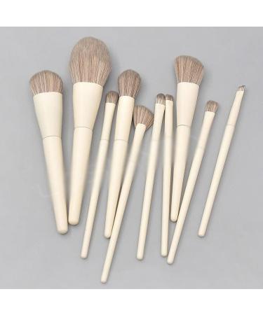 DFHBFG 10-Piece Wooden Handle Makeup Brush Set - Large Powder Eye Shadow Blush & High Gloss Brushes for Flawless Application | International Shipping Available - Buy Online on SooperMarket.com