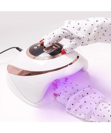 Moisturizing Gloves UPF 50+ Manicure Gloves Anti Uv Shield Gloves for Gel Nail Lamp Nail Art Fingerless Glove for Manicure Dryer Long 11.5X40 Cm - Buy Online on SooperMarket.com