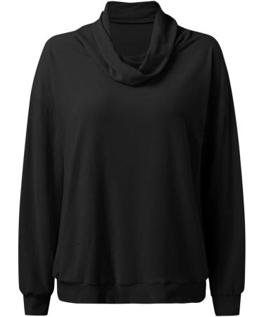 Women's Long Sleeve Turtleneck Sweatshirt Multipack - Black, Large | Casual Relaxed Fit Pullover Top - Buy Online on SooperMarket.com