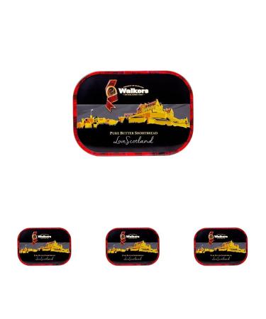Walkers Shortbread Edinburgh Castle Keepsake Tin 130g (Pack of 4)