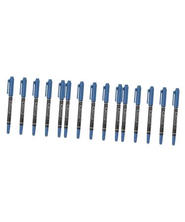 Healeved 15 Pcs Position Mapping Tool Portable Eyebrow Liner Lip Mapping Pen Marker Pens Plastic Blue