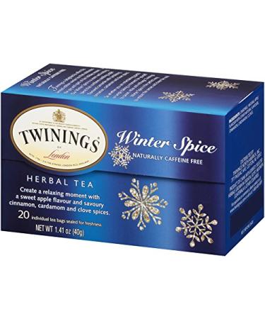 Twinings Herbal Tea Winter Spice - Caffeine Free 20 Bags | Warm & Cozy Blend - Buy Online on SooperMarket.com