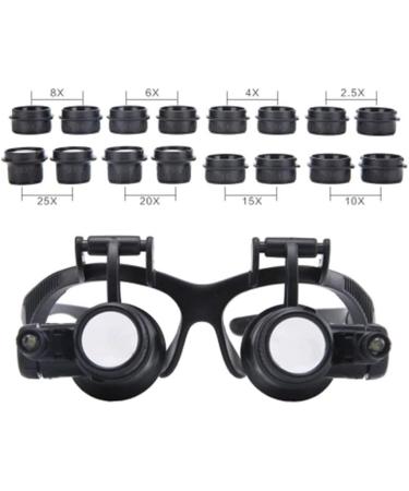 Head-Mounted Glasses-Type Magnifying Glass Portable Magnifying Glass High-Definition High-time Maintenance Watch Engraving Embroidery Reading 20 Times - Buy Online on SooperMarket.com