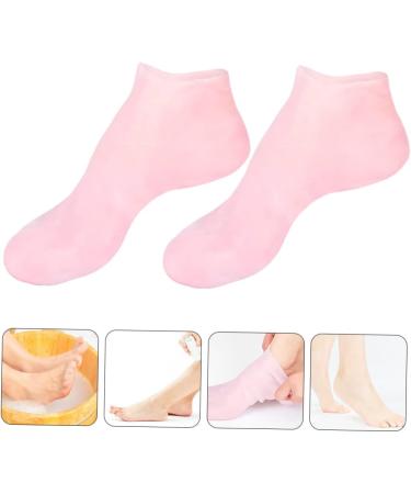 minkissy 2 Pairs Sock Skin Soles Gel Booties Moisturing Foot Moisturizing Foot Moisturizer Spa Stocking Skin Protect Soles Foot Lotion Spa Soften Women's Heel Silicone Gel Pink Sebs - Buy Online on SooperMarket.com