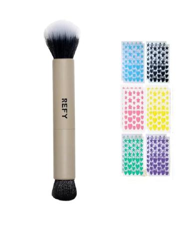 R.E.F.Y Duo Face Brush + Bonus Acne Patch (36 Pieces) Tea Tree Oil Facial Water Gel