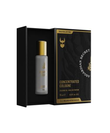 Concentrated Cologne for Men by Beard Struggle - 6x More Longer Than Traditional Colognes - Gold Collection - Asgardian Secret - Mens Cologne 15 mL / 0.5 US. fl. oz. Glass Roller Bottle