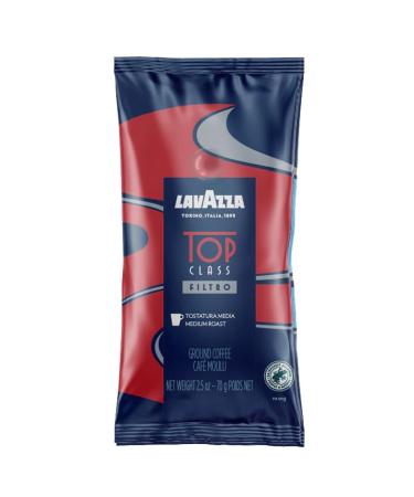 Lavazza Top Class Filtro Dark Roast Ground Coffee 2.5 oz Pouches 18 Pouches/Case