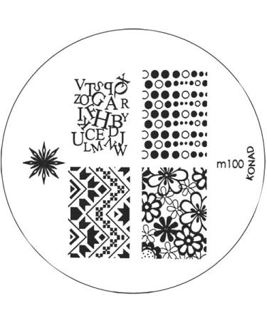 Konad stencil stamping stamping stencil M100