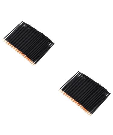 Beavorty 200 Pcs Eyeliner Wand Applicator Makeup Tools Makeup Brush Disposable mediumx2pcs Blackx2pcs