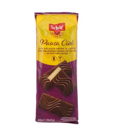3 x Schar Pausa Ciok Sweet Snacks Biscuit Cake with Milk Cream 350 g Gluten Free Milk Snack