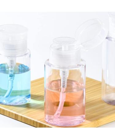 4 Pack Lockable 100ml Clear Pump Dispenser Bottles - Ideal for Travel Toner & Lotion - Perfect Cosmetic Organizer - Buy Online on SooperMarket.com