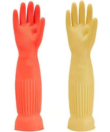 Latex Gloves Rubber Kitchen Car Wash Household Cleaning Rubber Rubber Gloves Extended Car Wash Without Backflow chengse Large - Buy Online on SooperMarket.com
