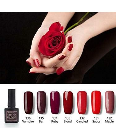 AQUAPURITY PHOERA UV Gel Nail Polish Soak off Color Gellish Base Top Tempered Matte Coat Long Lasting Varnish Manicure Art Polishes Non Smudge Formula 8ML (132 CANDIED) - Buy Online on SooperMarket.com