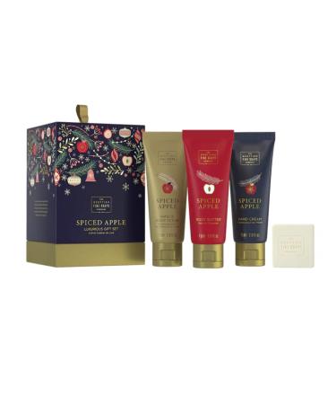 The Scottish Fine Soaps Company Spiced Apple Luxurious Gift Set .(4 items suitable for vegans)