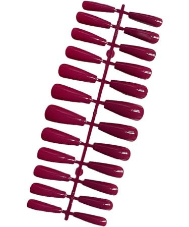 Dajidafu 1 Set French Tip Press on Nails Extra Long Artificial Glittery Toe Tips Adhesive Tabs Art Decals Gifts Decorations rosered - Buy Online on SooperMarket.com