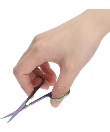 4-Piece Stainless Steel Nail Art Tool Set - Curved & Straight Tweezers Nail Scissors Rhinestone Picker for Eyelash Extensions - Buy Online on SooperMarket.com