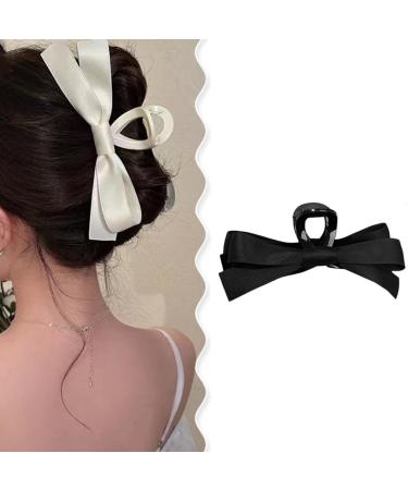 JSGHGDF Cute Sweet Hair Clip Simple Ribbon -style Bunches Sweet Balletcore Style Red on black - Buy Online on SooperMarket.com