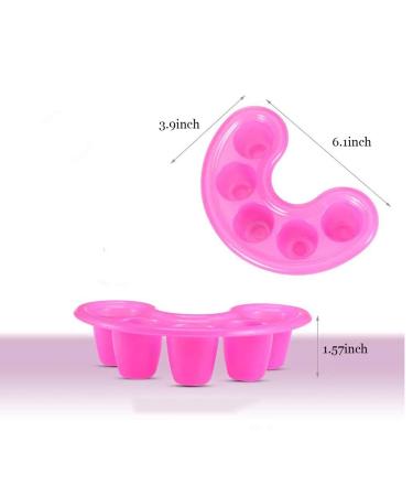 Iceyli 2PCS Nail Art Tips Hand Soak Bowl Tray - Manicure Treatment Remover Tool for Softening Dead Skin - Pink - Buy Online on SooperMarket.com