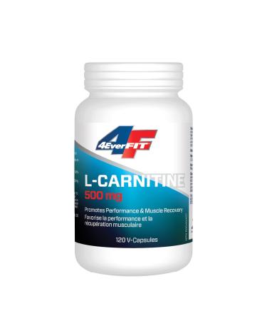 4EverFit L-Carnitine Tartrate 500mg reduces muscle tissue damage supports muscle tissue repair associated with a resistance training regimen improves in physical performance helps support fat metabolism and oxidation 120 Capsules