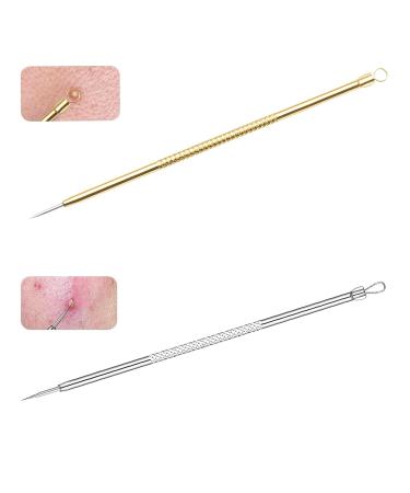 Blackhead Remover Kit - 2 PCS Pimple Popper Tool for Face & Nose | Blackhead & Whitehead Removal Treatment Tool - Blemish & Acne Extractor Set - Buy Online on SooperMarket.com