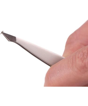 Faude Combination Tweezers - Pointed Splinter & Eyebrow Tweezers for Ingrown Hairs | Stainless Steel Precision Tool - Buy Online on SooperMarket.com