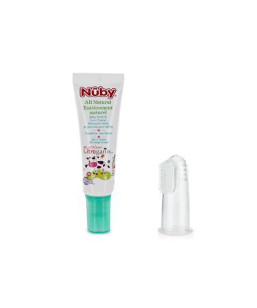 Nuby Citroganix Infant Toothpaste with Silicone Finger Brush Clear