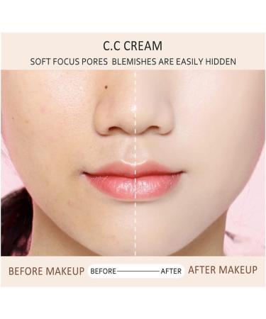 Shine Control Face Primer Makeup Base | SPF 43 Moisturizing CC Cream | Ivory Color Correcting Formula for Mature Skin - Buy Online on SooperMarket.com