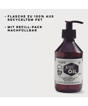 Beyer's Oil Shampoo Verbena 250ml - 100% Natural Beard Care for Soft Smooth Beards - International Shipping Available - Buy Online on SooperMarket.com