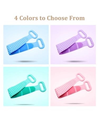 Johiux Silicone Bath Body Brush 72cm - Exfoliating & Easy to Clean (Blue) - Buy Online on SooperMarket.com