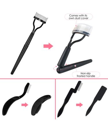 Sonku 7 Pack Foldable Steel Eyebrow Comb & Brush + 20 Disposable Mascara Brushes - Essential Makeup Tools for Perfect Lashes - Buy Online on SooperMarket.com