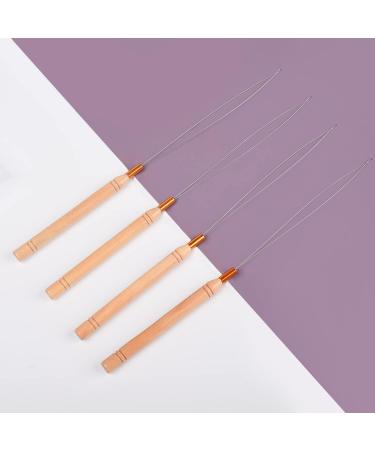 HIXNUG Hair Extension Loop Needle Hair Extension Tools Threading Threader Pulling Hook Tool Feather Extension Loop Needle for Salon DIY Accessories (6) - Buy Online on SooperMarket.com
