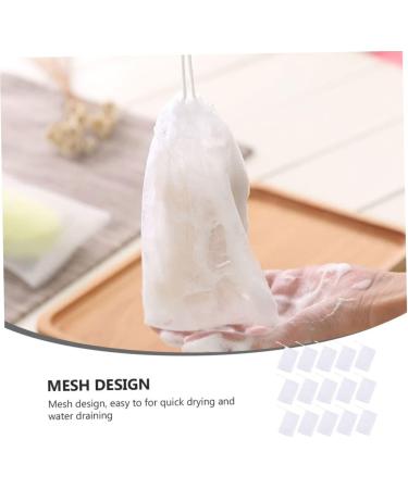 Mikinona 100 Pcs Soap Foam Net Body Bar Soap Exfoliating Soap Pouch Loofah Soap White or - Buy Online on SooperMarket.com
